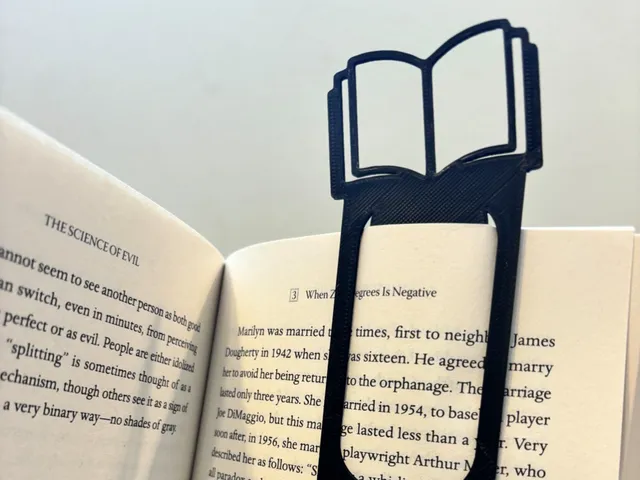 Açık Kitap Figürlü Kitap Ayracı - Siyah Kitap Okuma Ayracı