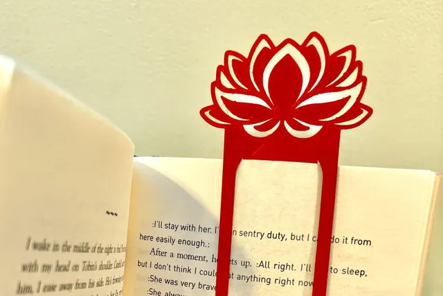 Lotus Çiçeği Kitap Ayracı Meditasyon Yoga Temalı