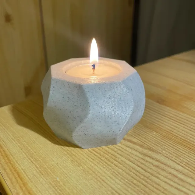 Geometrik Tasarım Dekoratif Mumluk Modern Masaüstü Tealight Mumluk