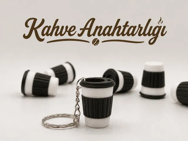 Mini Kahve Bardağı Anahtarlık Kahve Tutkunlarına Özel Dekoratif Aksesuar