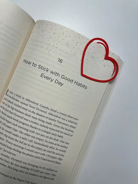 Kalp Şekilli Dekoratif Kitap Ayracı
