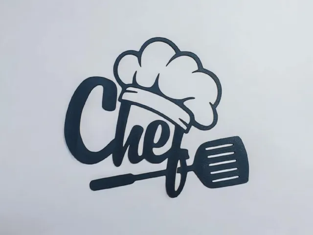 Şef Temalı Mutfak Duvar Dekoru Chef Yazılı Mutfak Duvar Süsü