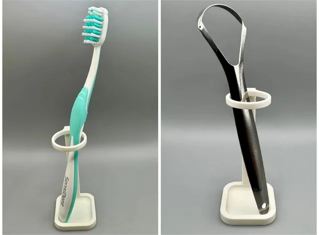 Kompakt Diş Fırçası ve Dil Kazıyıcı Standı