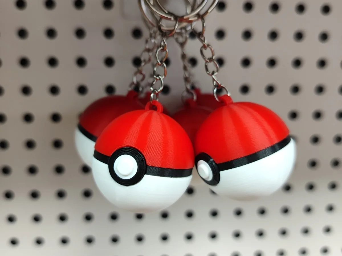 Pokeball Tasarımlı Dekoratif Anahtarlık Çanta Anahtarı Aksesuarı