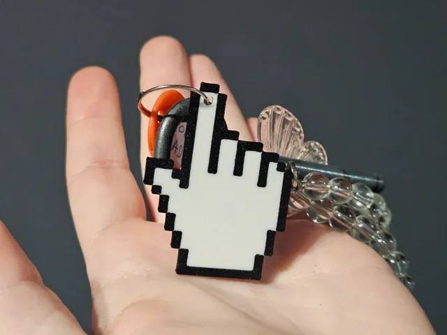 Bilgisayar İmleci Tasarımlı Anahtarlık Mouse Cursor Temalı Dekoratif Anahtarlık