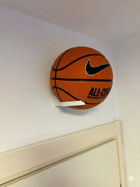 Basketbol Topu Duvar Askısı Dekoratif Top Tutucu Aparat Ev Oda Spor Dekoru