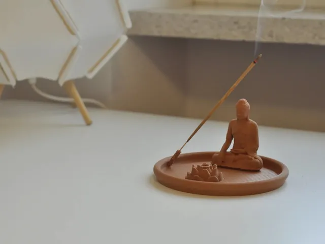 Buda Figürlü Dekoratif Tütsülük – Lotus Tütsü Çubuğu Tutucu