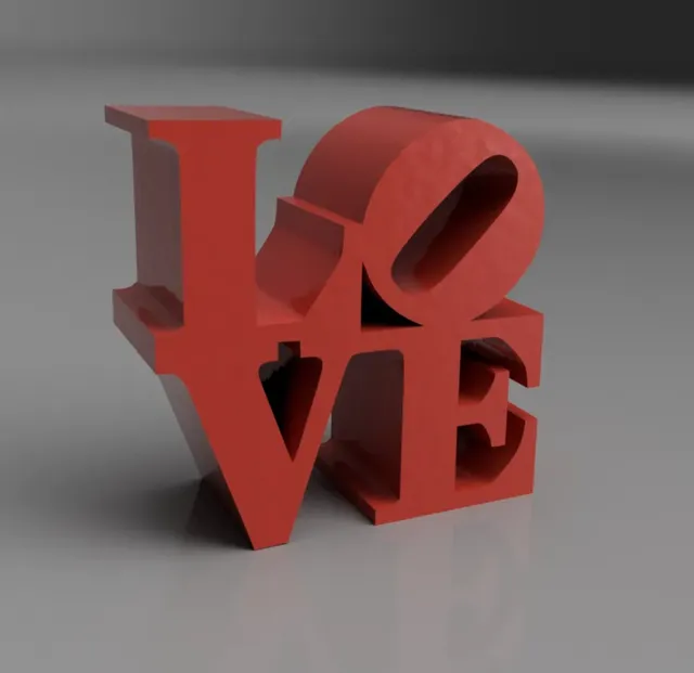 Kırmızı Love Yazısı Dekoratif Obje – Sevgililer Günü ve Ev Dekoru