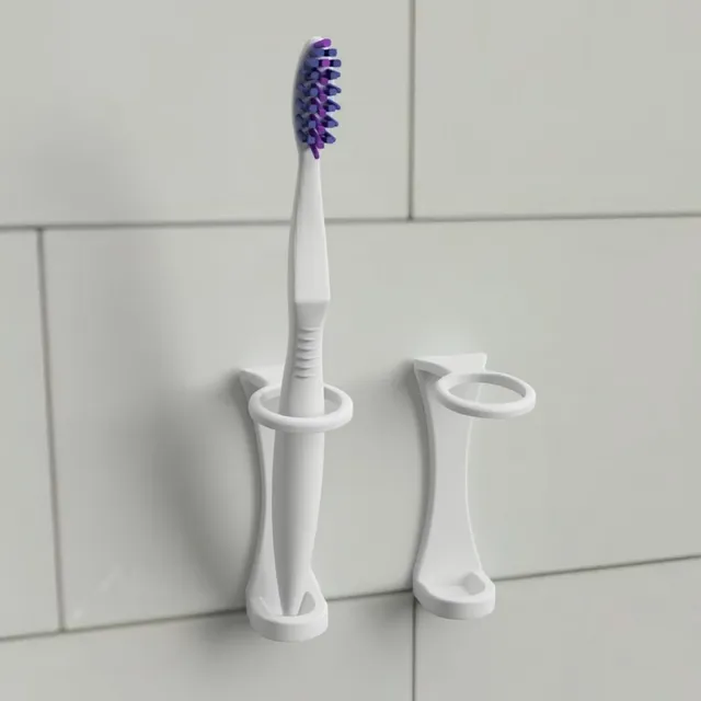 Duvara Monte Diş Fırçası Tutucu Askı Seti – Banyo Düzenleyici (Tekli)