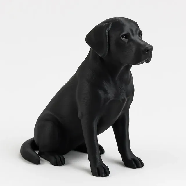 Siyah Labrador Köpek Figürü, Dekoratif Ev ve Ofis Süsü