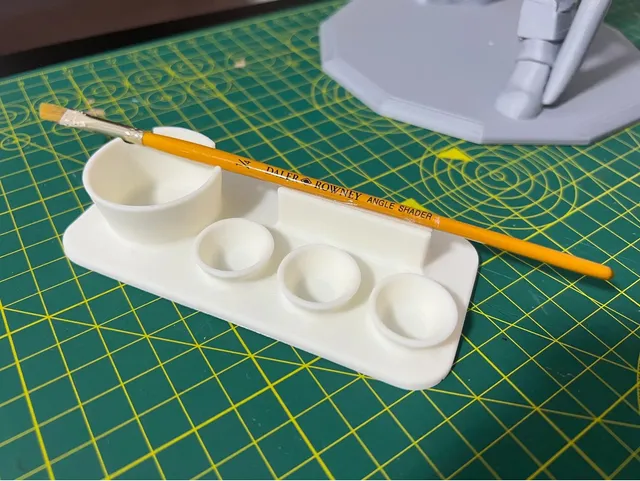 Mini Boya Karıştırma Paleti ve Fırça Standı