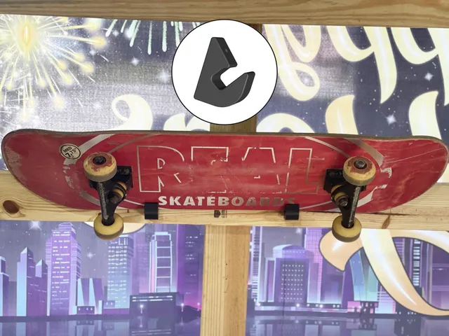 Kaykay Duvar Askısı Skateboard Yatay Tutucu Kanca Aparat