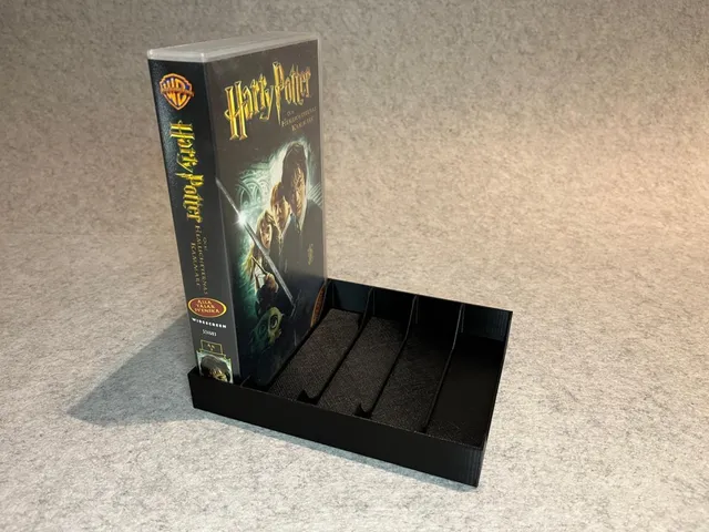 VHS Kaset Standı Düzenleyici 5'li Saklama Kutusu